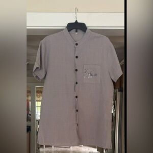 Light Gray Button-Up Shirt